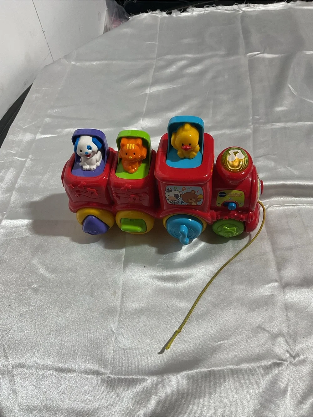 Red Interactive Pull-Along Train Toy for Kids